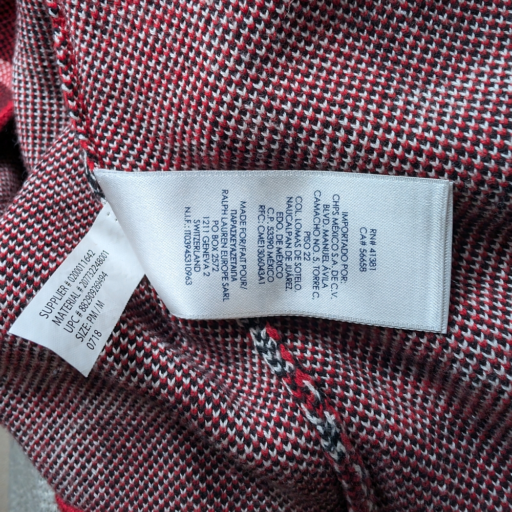 Pre-owned Chaps Red Plaid Sleeveless Vest - Picture 4 of 9